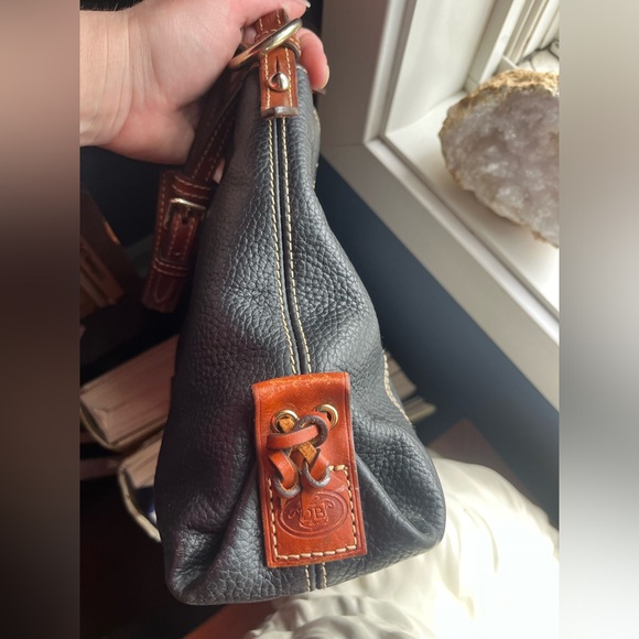 Vintage Y2K Dooney & Bourke Black Leather Hobo Handbag 2000s - Picture 15 of 15